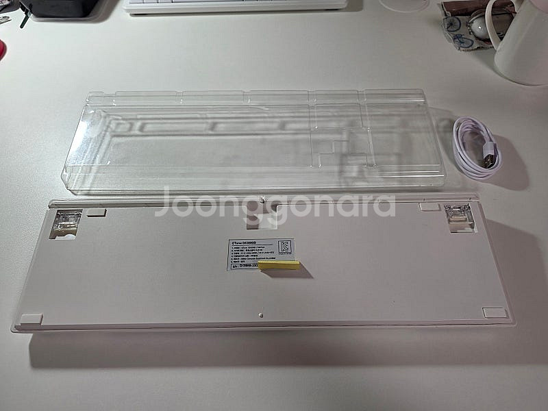 한성 GK898B 노뿌 무접점 풀윤활 화이트 유, 무선 키보드 저렴하게 드려요--1