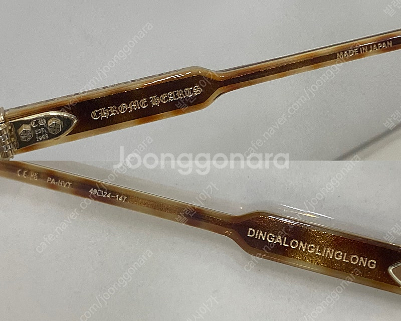 크롬하츠 딩가롱링롱 안경 [PA-HVT] 클리어 옐로우 톨토이즈--7