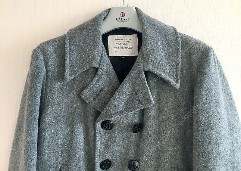 빈티지 미해군 오마주 멜란지 그레이 10버튼 울 피코트(Made in USA) [40](100~105) 이미지