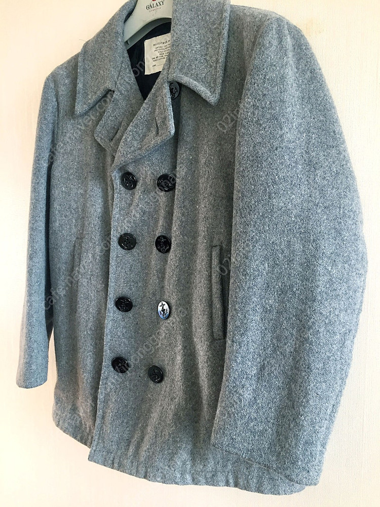 빈티지 미해군 오마주 멜란지 그레이 10버튼 울 피코트(Made in USA) [40](100~105) 이미지