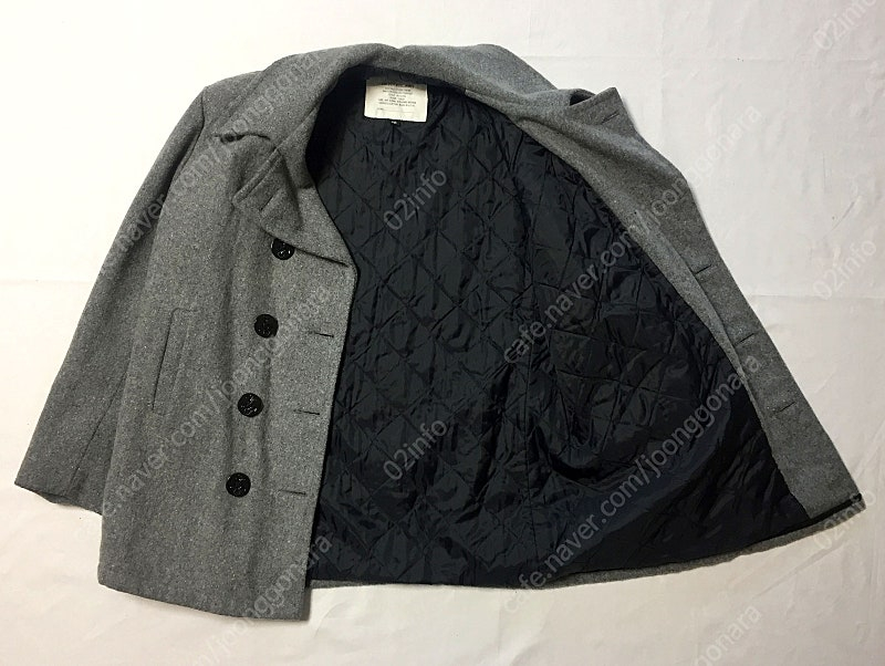 빈티지 미해군 오마주 멜란지 그레이 10버튼 울 피코트(Made in USA) [40](100~105) 이미지