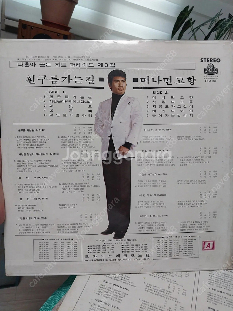 나훈아 LP 골든 히트 페레이드 미개봉--1