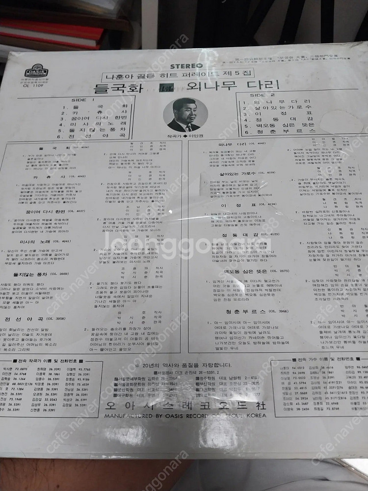 나훈아 LP 골든 히트 페레이드 미개봉--3