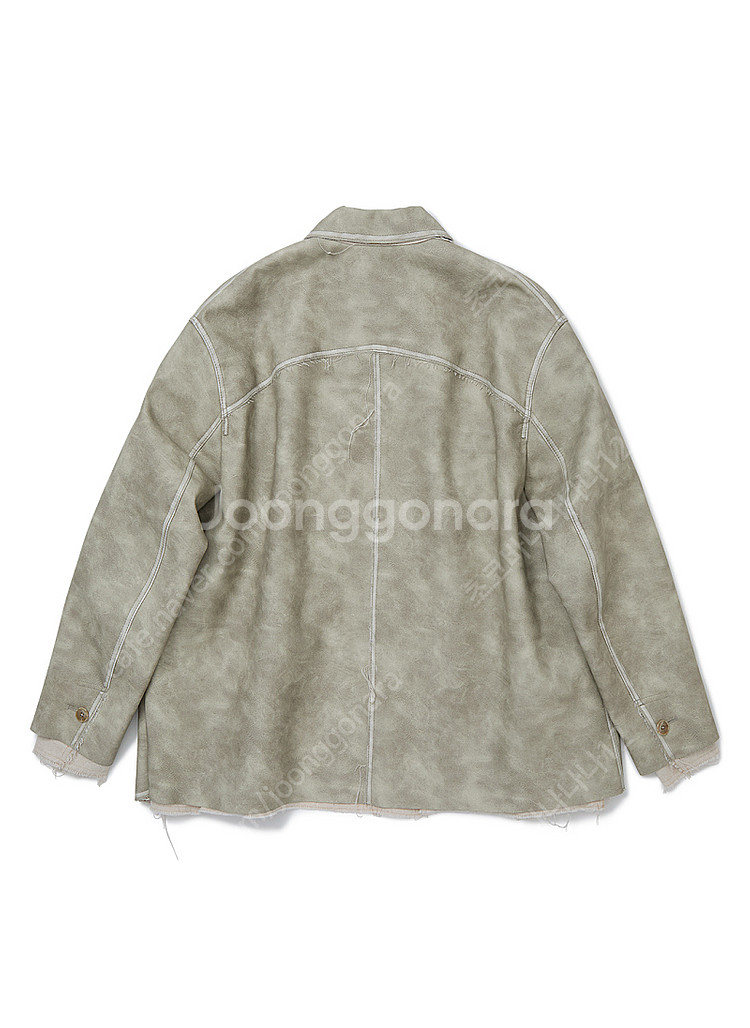 퍼버즈 25ss 워시드 레더자켓--3