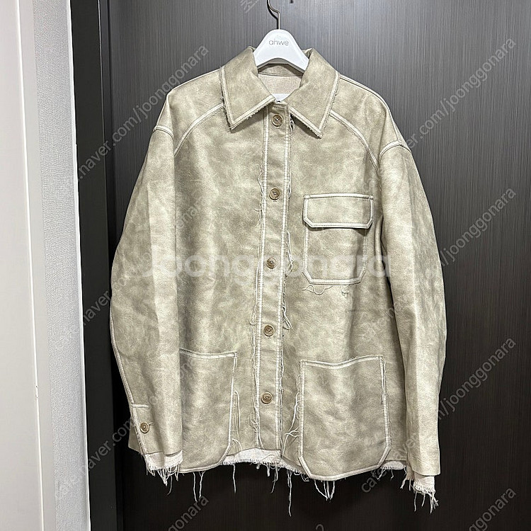 퍼버즈 25ss 워시드 레더자켓--7