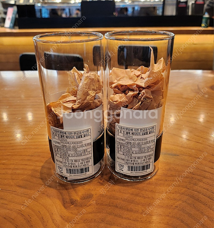 스타벅스 블랙 헤리티지 싱글월 글라스 새상품 팝니다--3