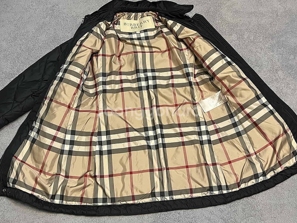 44/55 버버리 브릿 블랙 퀼팅 롱패딩--9