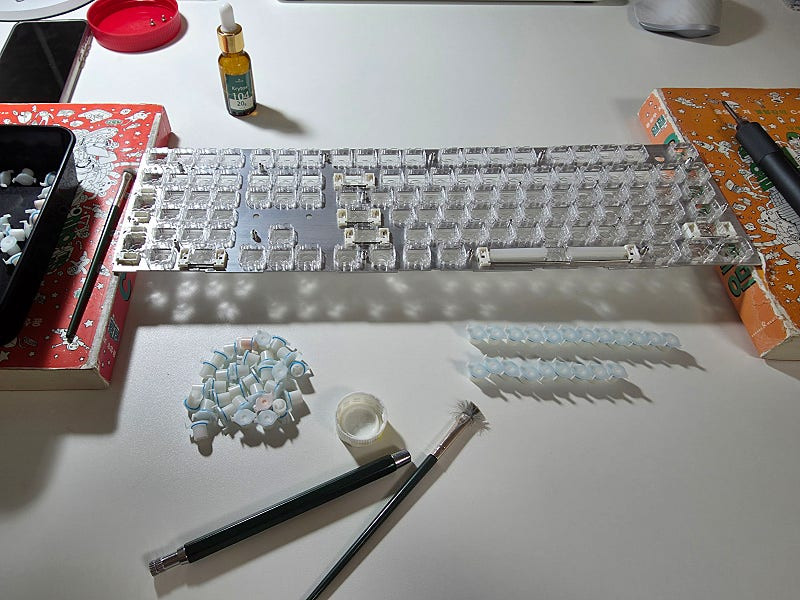 한성 GK898B 노뿌 무접접 풀윤활 토이 에디션 35g 유, 무선 키보드--2