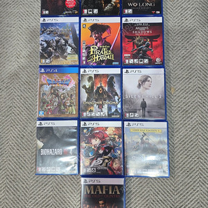 PS5 와룡,킹덤컴2,어쌔신,드레곤퀘스트11s,블랙옵스6,카잔,마피아,사이럴힐2,바이오하자드RE4,용과같이8외전,몬스터헌터월드,드레곤마그마2,페르소나5더로열 팔아요