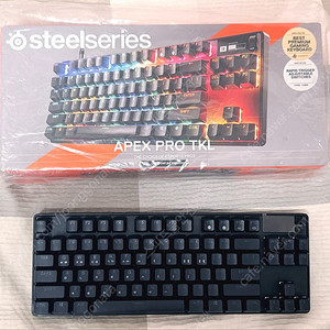 (박스풀셋 S급) 정발 스틸시리즈 APEX PRO TKL Gen3 KR 자석축(래피드트리거) 기계식 게이밍 키보드 20만원