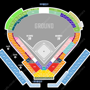 9월 21일(일) 불꽃야구 1루 파이터즈 1루 1층(복도) 118구역 4연석