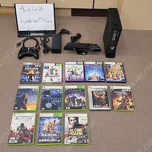 XBOX360 슬림버전 , 키넥트 및 게임시디 일괄 판매 (직거래)(택포)