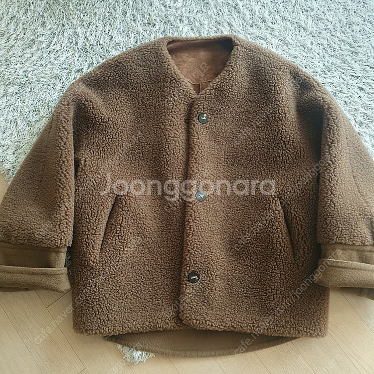 시스템 무스탕 양면코트 한섬--9