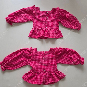쌍둥이 아기옷 여아 블라우스 100사이즈 [2벌 일괄]
