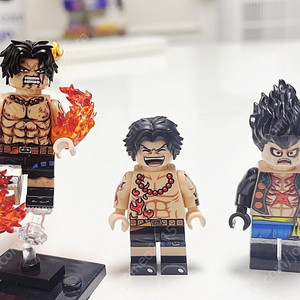 레고 커스텀 피규어 에이스2개+루피1 일괄