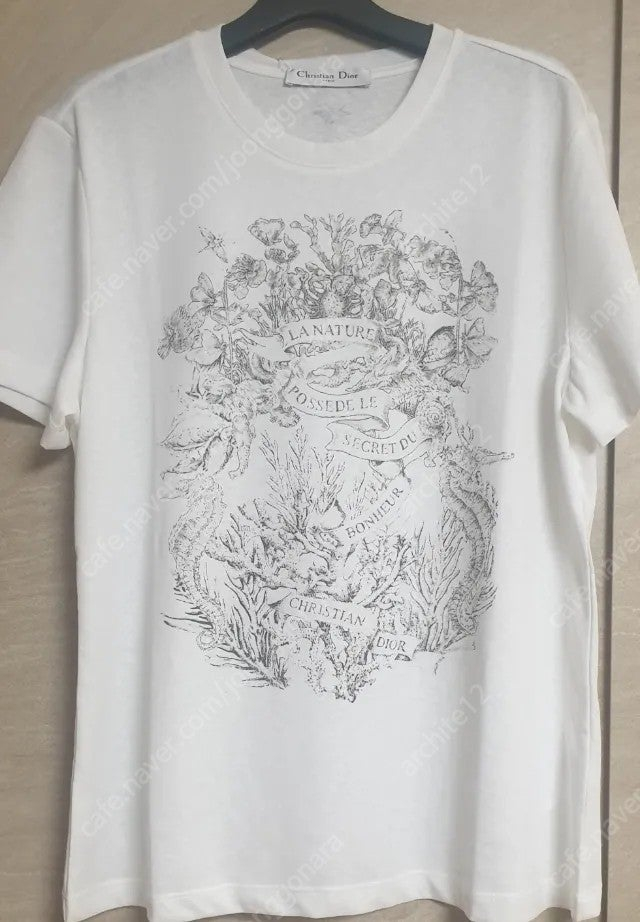 새제품 화이트 면 반팔 티셔츠cd--1