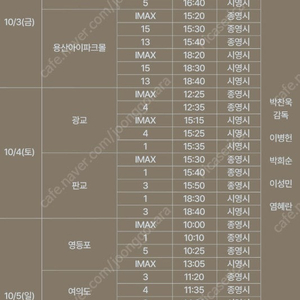 [무대인사] 어쩔수가없다 용산 2주차 좌석 '정가'에 양도합니다!
