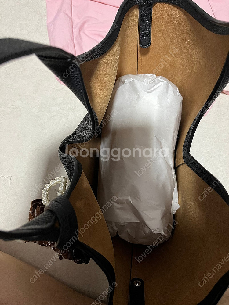 타임 이클립스 토트백 m 블랙 랑방 키링--1