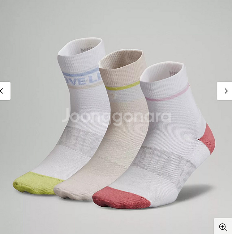 룰루레몬 데일리스트라이드 미드크루 삭스 3p--0