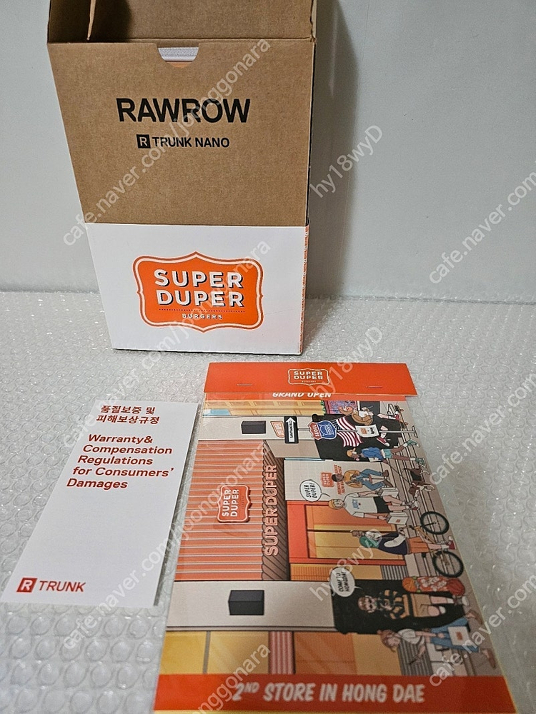 새상품-[정품] 로우로우 R TRUNK NANO 054+슈퍼두퍼버거 콜라보 스티커팩 이미지