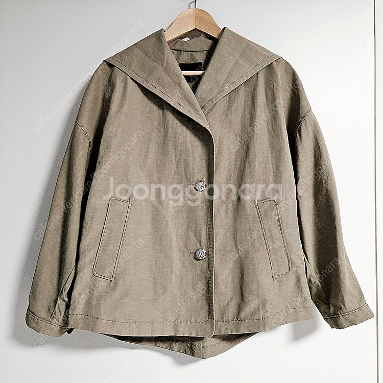 (새상품) 한섬 더캐시미어 린넨 블렌드 후드 점퍼 CM2E3WOT139WP1--3