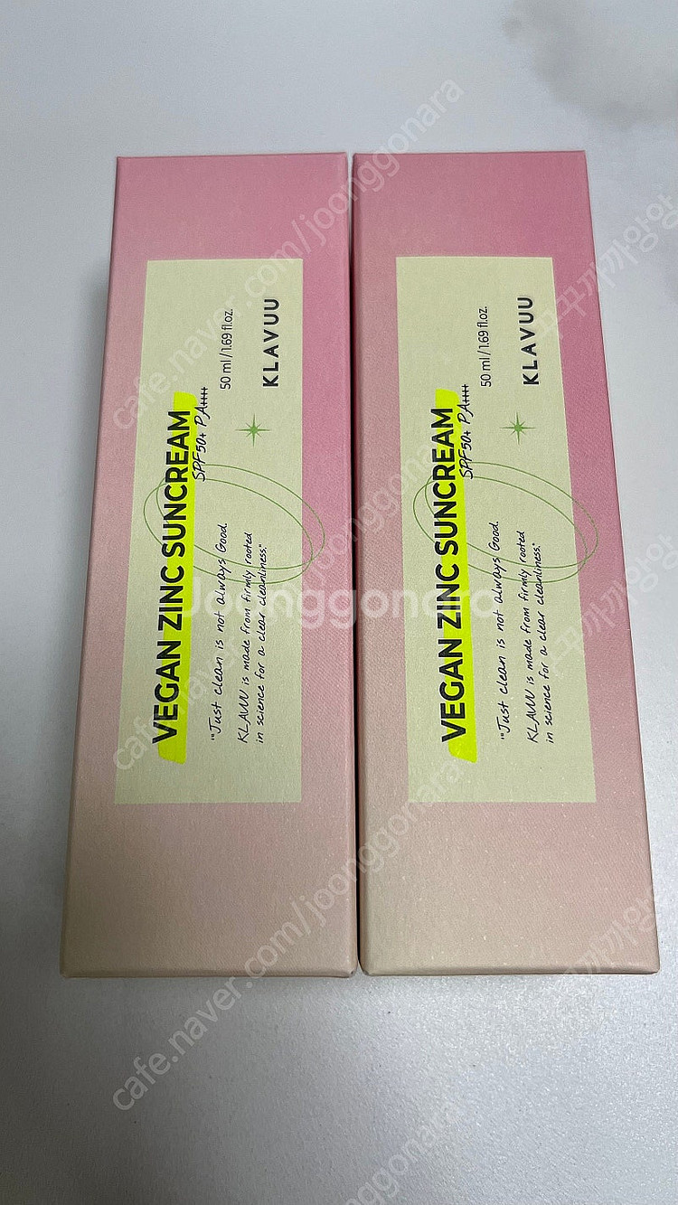 (새상품) 클라뷰 비건 징크 선크림 50ml 2개 일괄...--0
