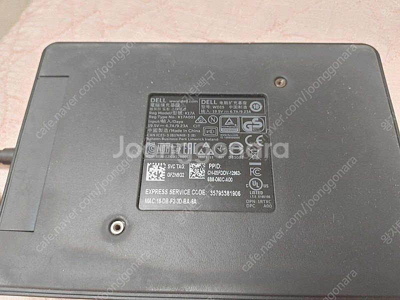 dell 델 도킹스태이션 wd15 부품용--1