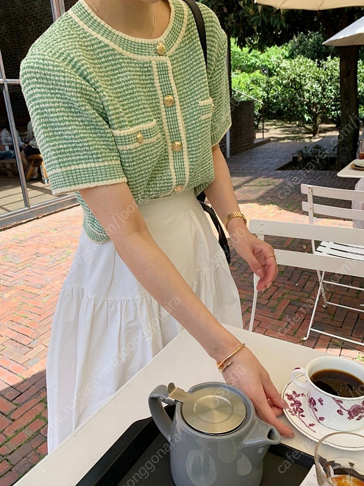 바이 byssiny 씨니 트위드 가디건--1