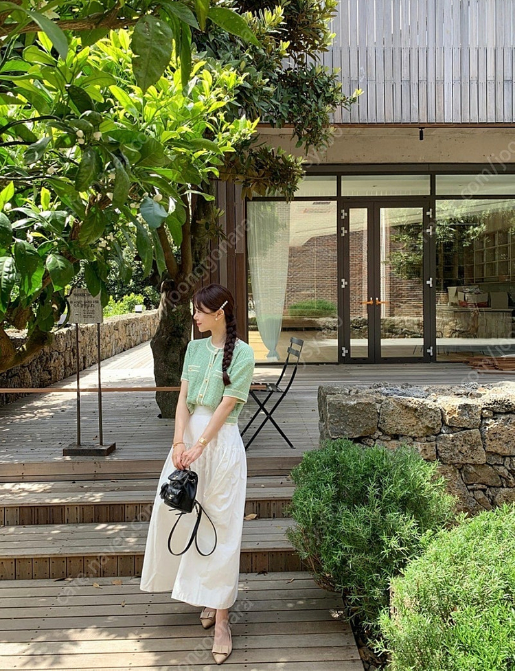 바이 byssiny 씨니 트위드 가디건--3