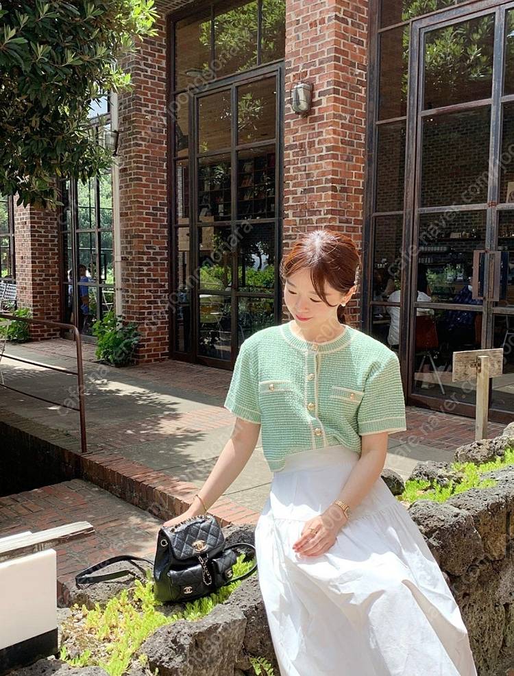 바이 byssiny 씨니 트위드 가디건--7