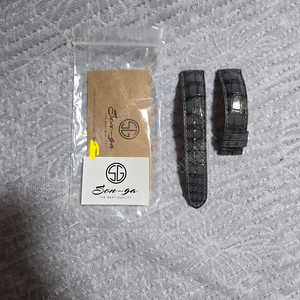 18mm)손가스트랩 엘리게이터스트랩 파티나그레이 주문제작줄. 임가스트랩/빈치하다/코도반/아날로그