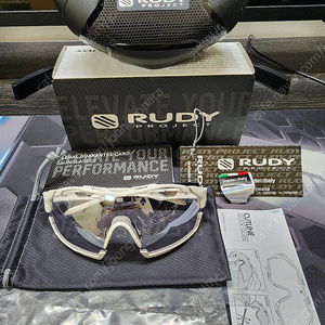 루디프로젝트 컷라인 미러변색렌즈 글로스화이트 새상품