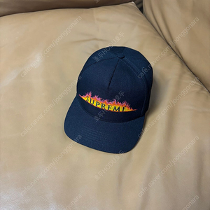 Supreme 슈프림 아마겟돈 플레임 블랙 6패널 볼캡 모자 (Black)