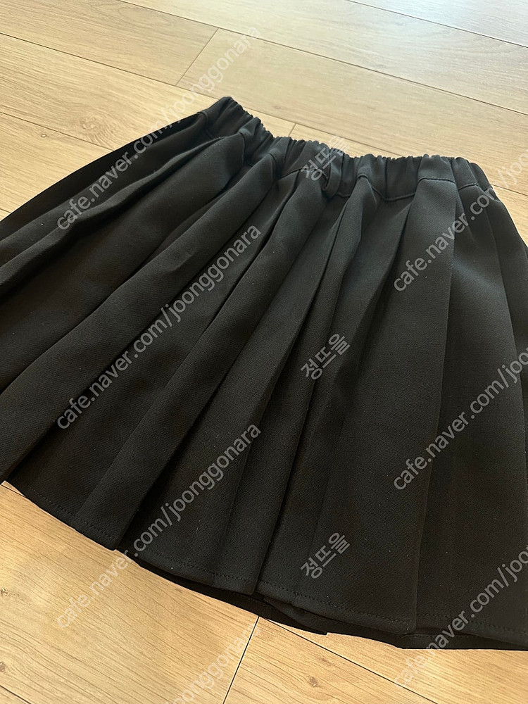 아워 플리츠 주름 여아 치마 스커트 블랙 JS 보세 9-10세--4