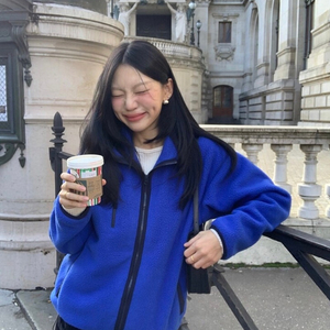 셀리앤리옹 투게더 플리스 집업 블루