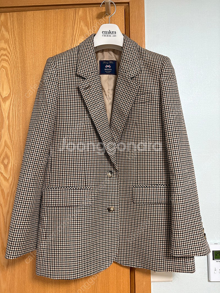 프리미엄 원단 체크 울자켓--0