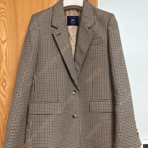 프리미엄 원단 체크 울자켓