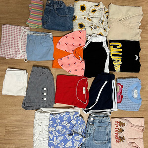 여아 120,L사이즈 여름옷 일괄(리미떼두두,마틸다앤리,콤마,자라,미키하우스,지안클로버 등)
