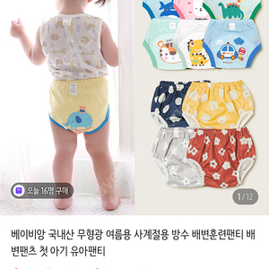 베이비앙 배변훈련 팬티 XL 국산 7장, 택포
