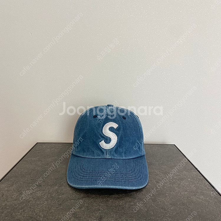 슈프림 워시드 데님 에스로고 S로고 볼캡 모자--0