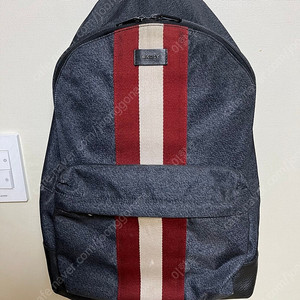 발리 BALLY 시그니처 로고 다크그레이 백팩