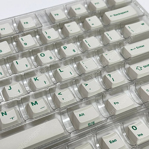 새우 그린 한글각인 pbt 키보드 키캡