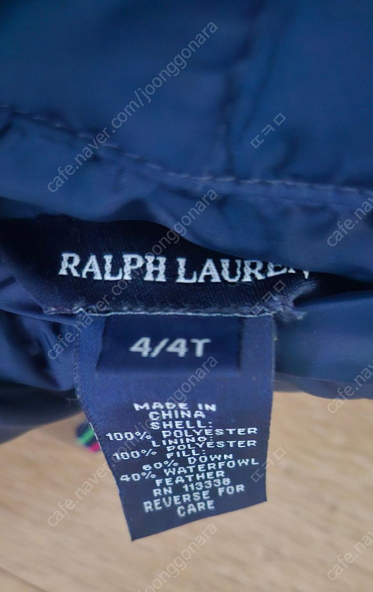 정품 폴로 랄프로렌 오리털 패딩 다운 조끼 4T--3