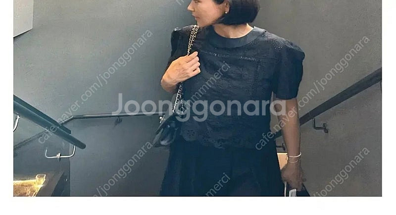 더브리 스퀘어 레이스 블라우스 - 화이트,블랙--7