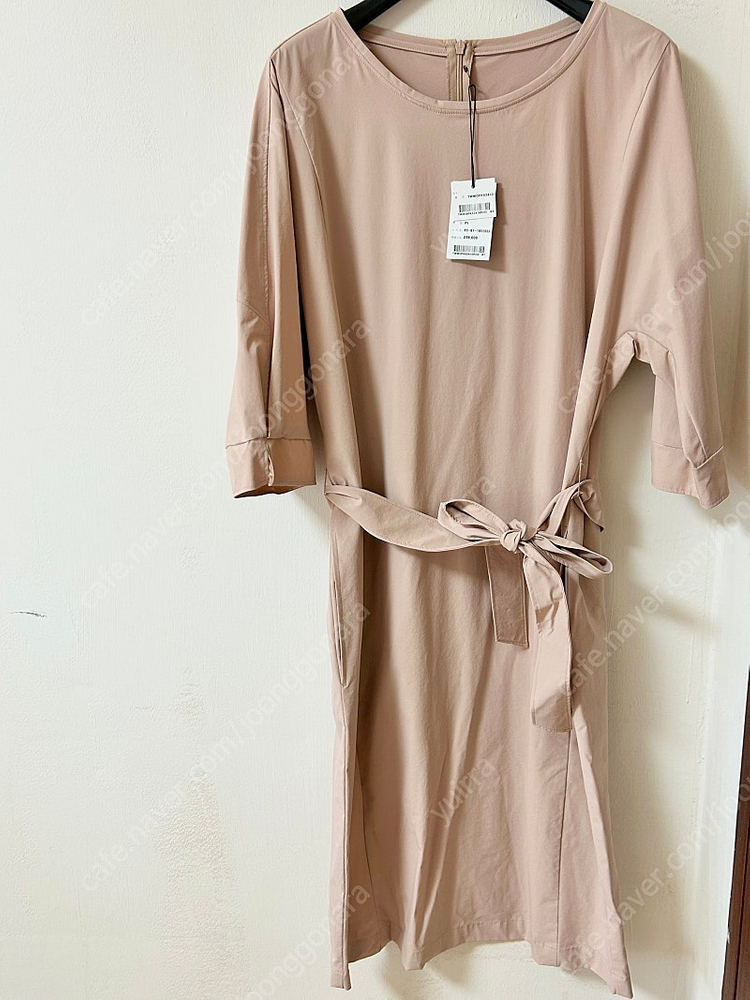 리스트 심플 벨티드 원피스 인디핑크 색상 운포 1.5 (새상품)--5