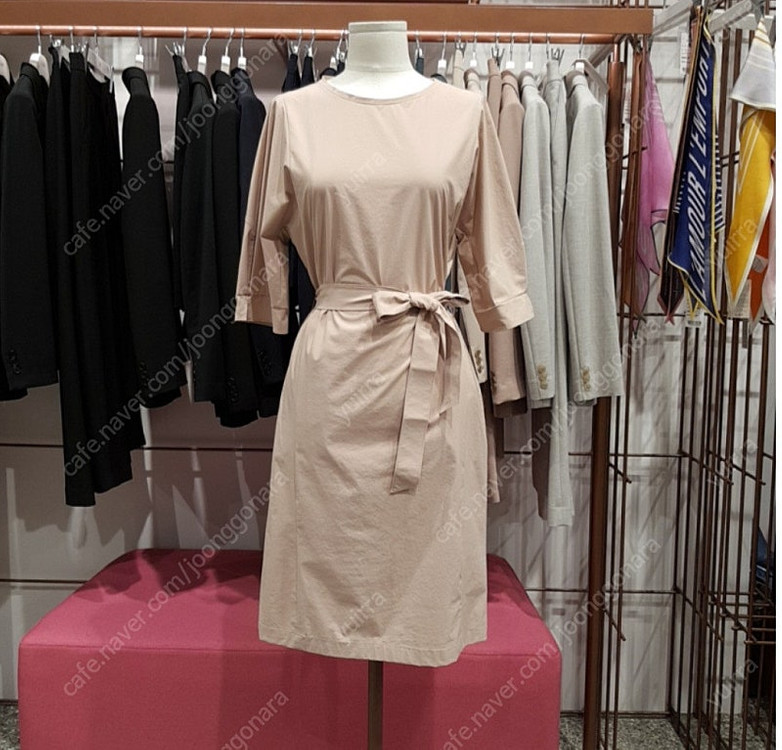 리스트 심플 벨티드 원피스 인디핑크 색상 운포 1.5 (새상품)--9