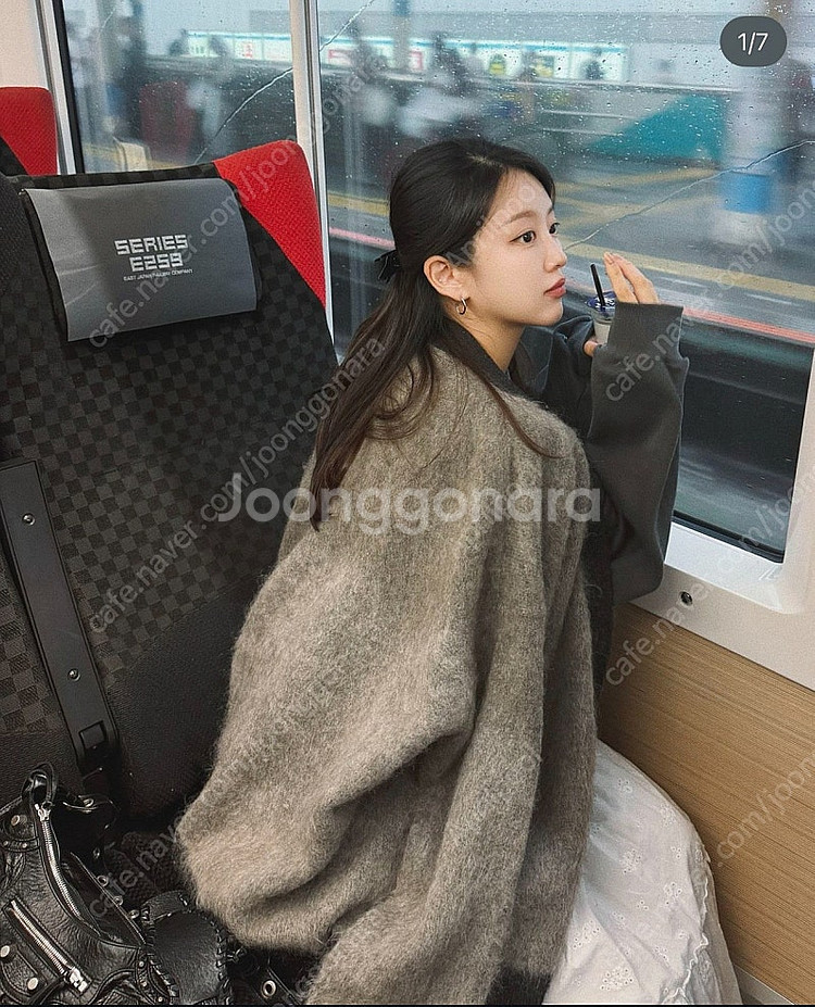 하엄지 루흐 24 모헤어 베어가디건 그레이투톤 (기본) 새상품--0