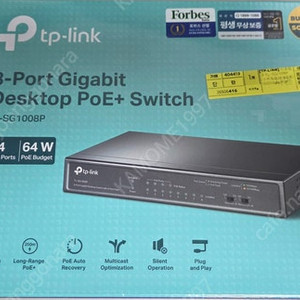 티피링크 TL-SG1008P [스위칭허브/8포트/1000Mbps/PoE] 미개봉품