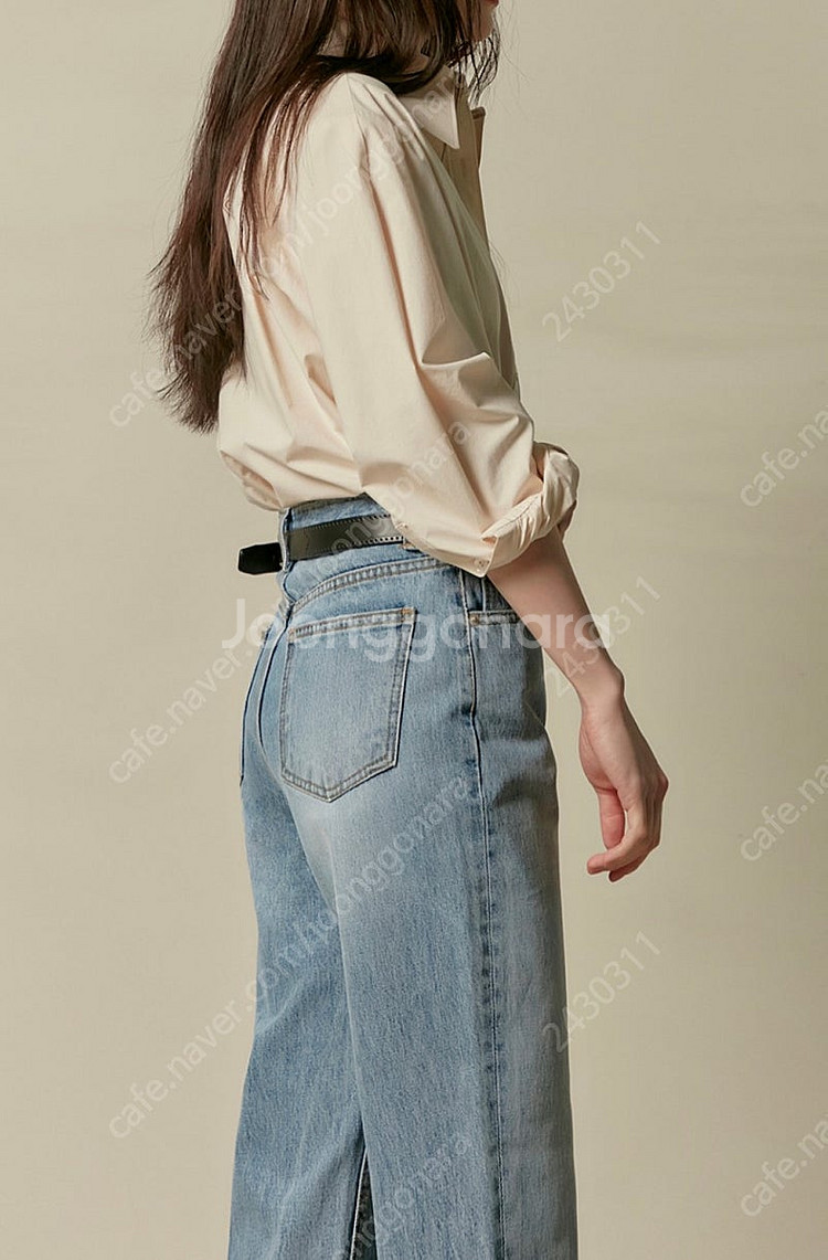 WMM 더블유엠엠 크롭진 중청 컬러 Cropped Je...--8