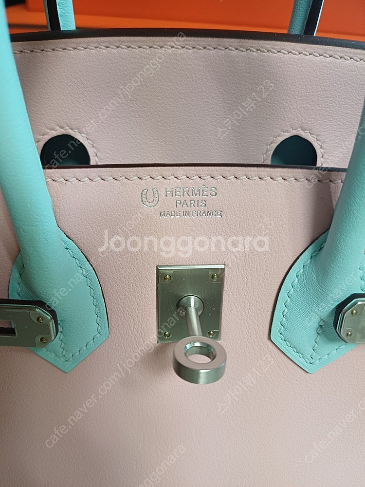 에르메스 벌킨 버킨25 무광은장 핑크투톤--1